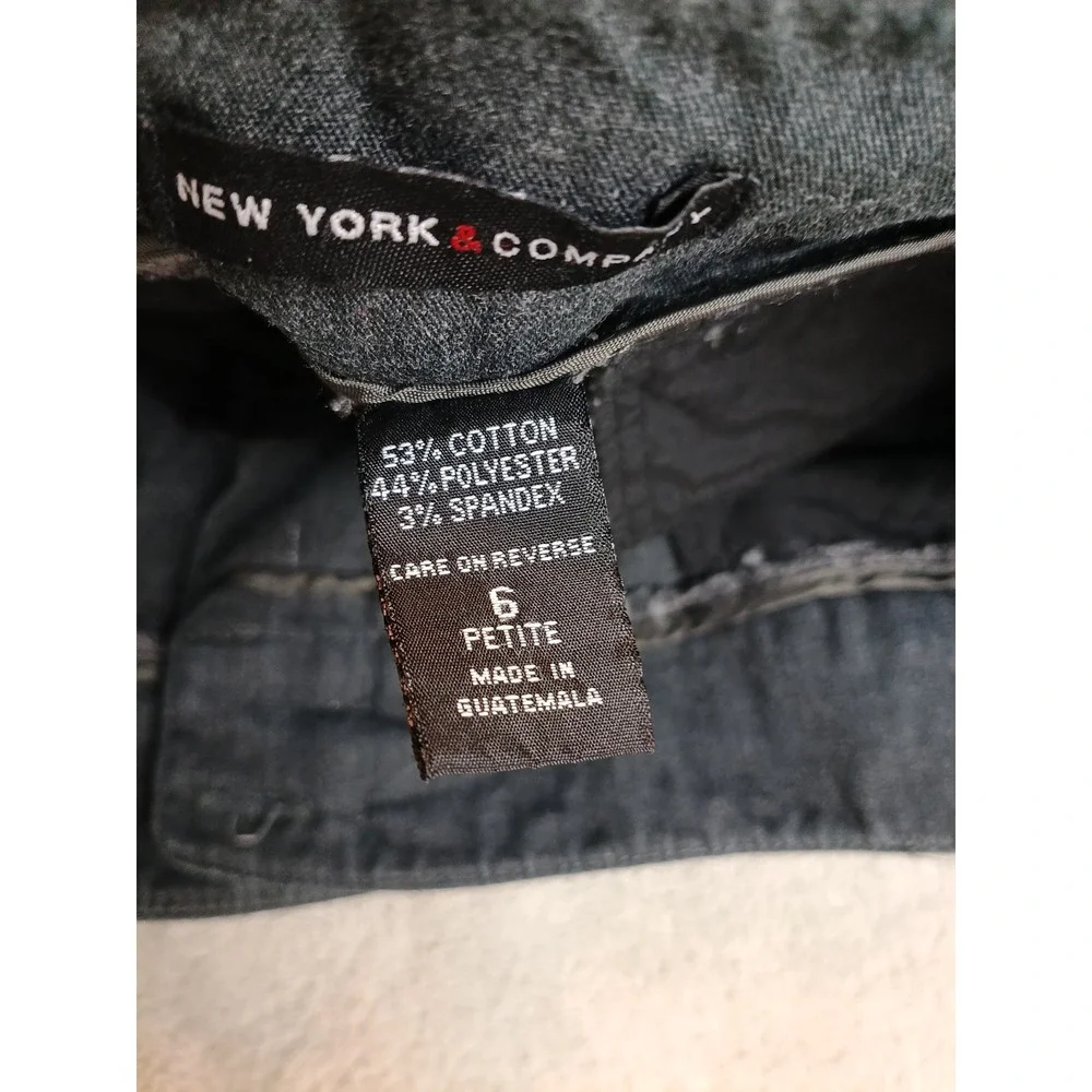 New York & Company Women's Size 6 Petite Gray Flared Dress Pants Stretch
